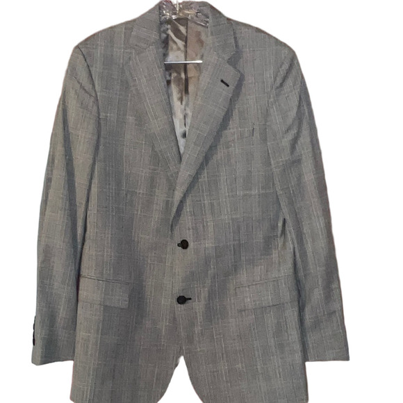 Brooks Brothers Regent Fit Wool Plaid Charcoal Gray Men's Blazer 40L